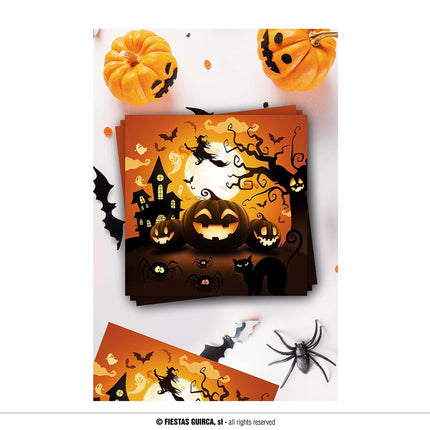Feestbazaar Halloween Servetten Volle Maan (12st)