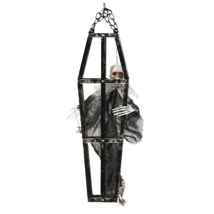 Feestbazaar Halloween Skelet in Kooi 40cm