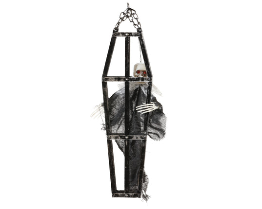 Feestbazaar Halloween Skelet in Kooi 40cm