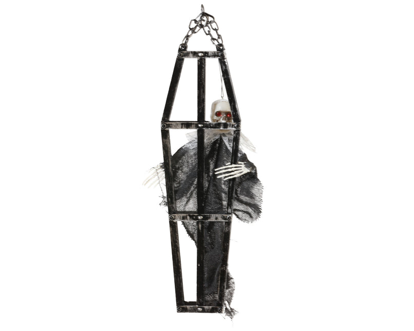 Feestbazaar Halloween Skelet in Kooi 40cm