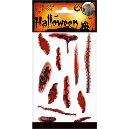 Feestbazaar Halloween Tattoo Wonden