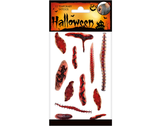 Feestbazaar Halloween Tattoo Wonden