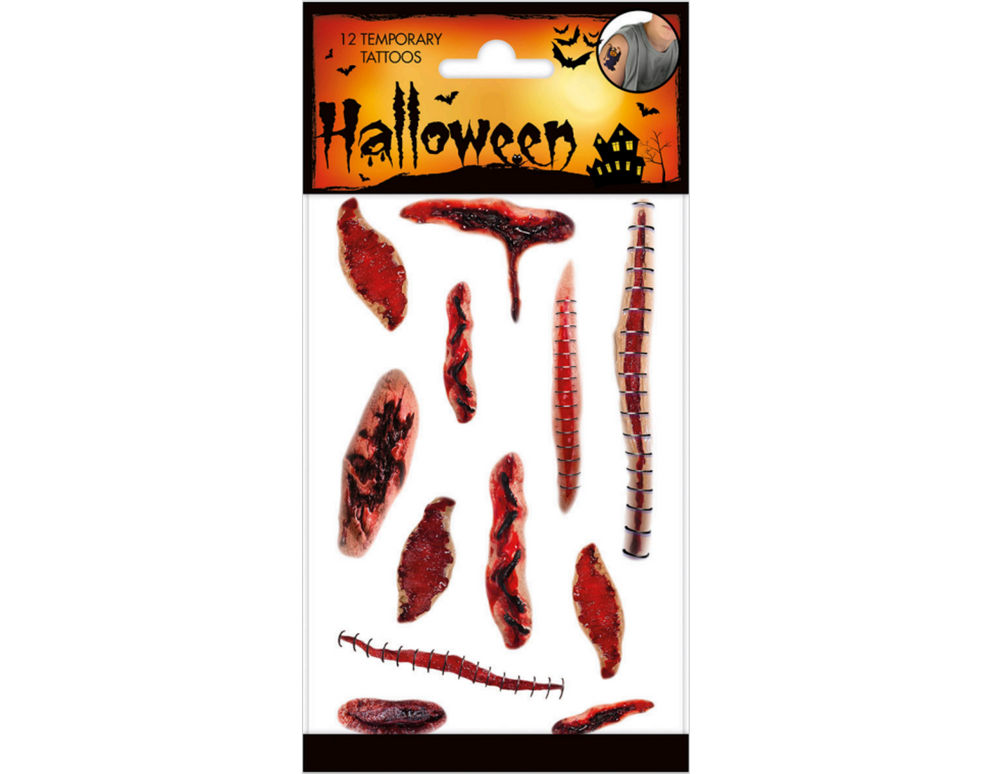 Feestbazaar Halloween Tattoo Wonden