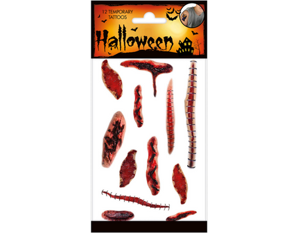 Feestbazaar Halloween Tattoo Wonden