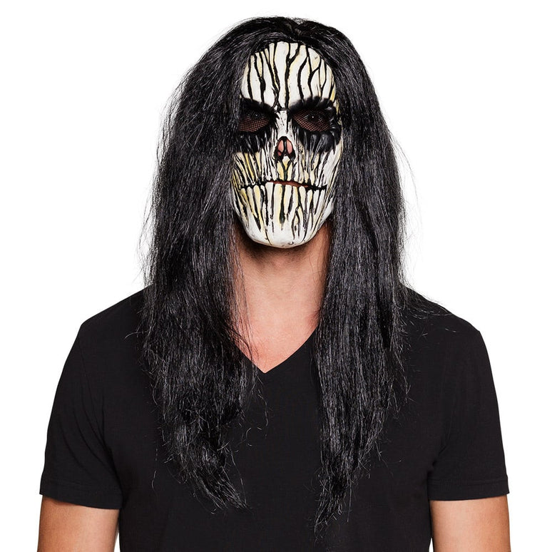 Feestbazaar Halloween Voodoo Masker Met Haar