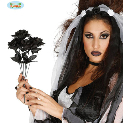 Feestbazaar Halloween Zwarte Rozen
