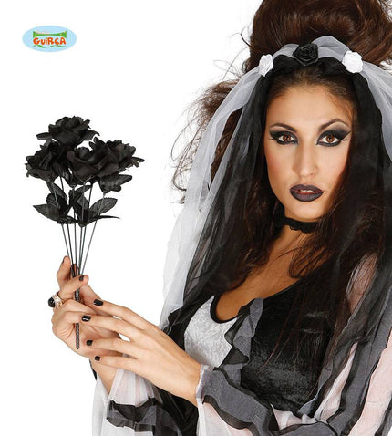 Feestbazaar Halloween Zwarte Rozen