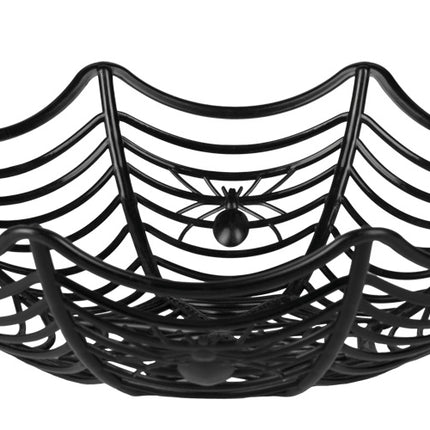 Feestbazaar Halloweenmandje Spinnenweb (27 cm)