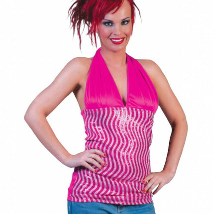 Feestbazaar Halter Top Roze