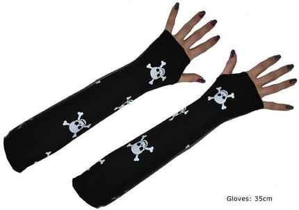 Feestbazaar Handschoenen Doodskop Zonder Vingers