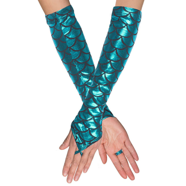 Feestbazaar Handschoenen elleboog Zeemeermin
