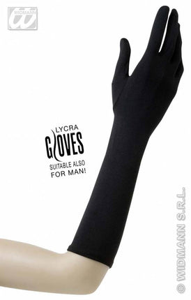 Feestbazaar Handschoenen lycra 37cm zwart