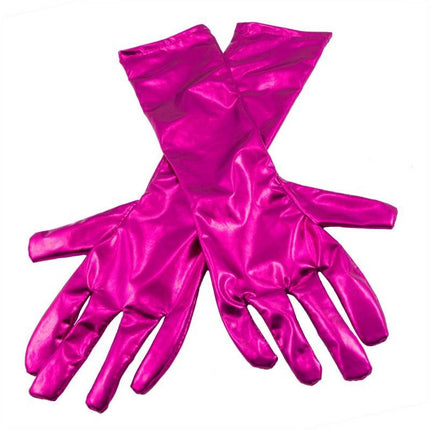 Feestbazaar Handschoenen Metallic Magenta