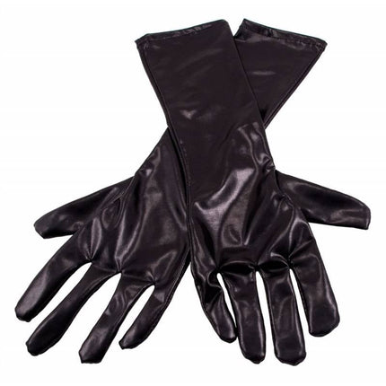 Feestbazaar Handschoenen metallic zwart