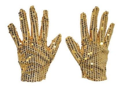 Feestbazaar Handschoenen Michael Jackson goud