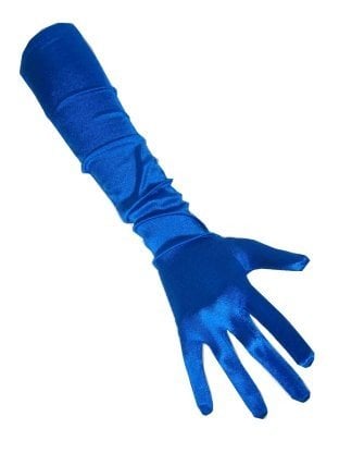 Feestbazaar Handschoenen Satijn blauw