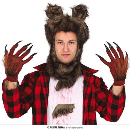 Feestbazaar Handschoenen Weerwolf Met Nagels