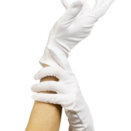 Feestbazaar Handschoenen wit kort