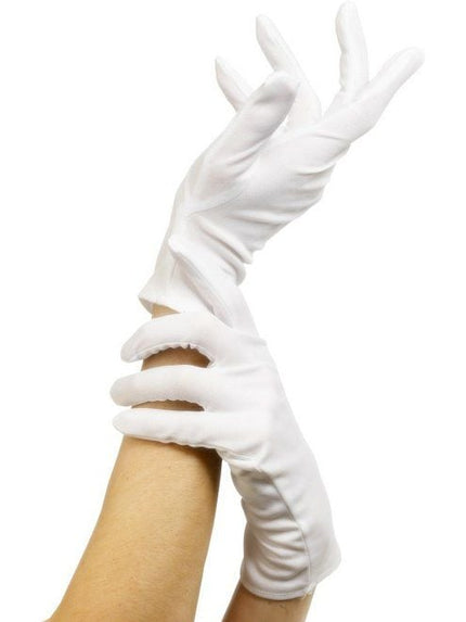 Feestbazaar Handschoenen wit kort