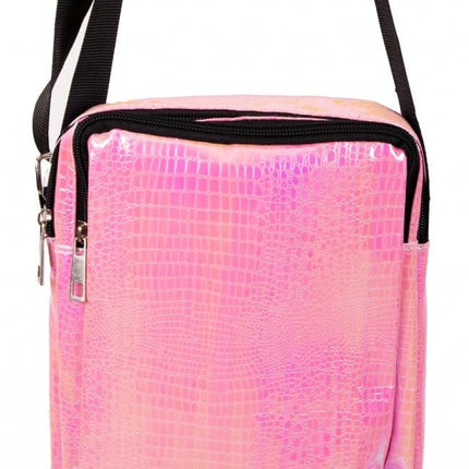 Feestbazaar Handtasje Slangenleer print roze