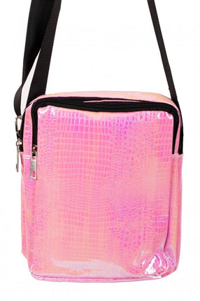 Feestbazaar Handtasje Slangenleer print roze