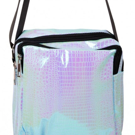 Feestbazaar Handtasje Slangenleer print Turquoise