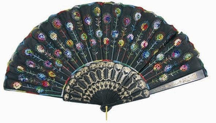 Feestbazaar Handwaaier Pailletten Multikleuren