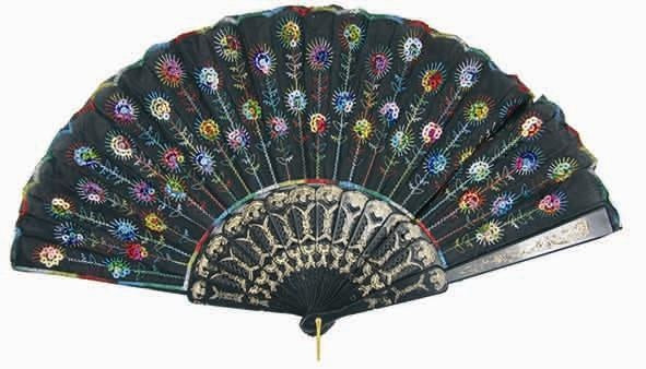Feestbazaar Handwaaier Pailletten Multikleuren