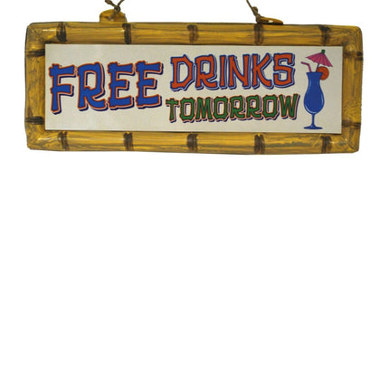 Feestbazaar Hangbord Free Drinks