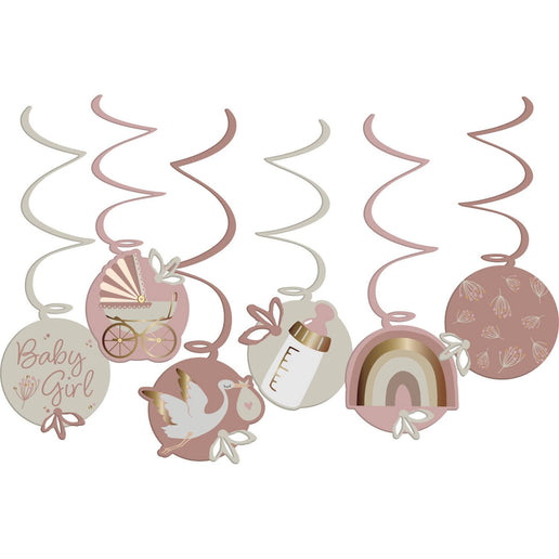 Feestbazaar Hangdecoratie Blooming Baby Girl (6st)