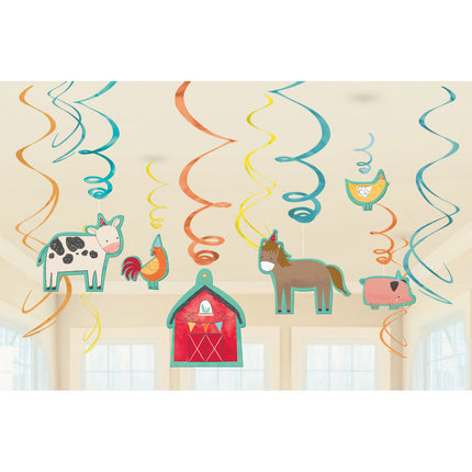 Feestbazaar Hangdecoratie Boerderij Happy Farm (12st)