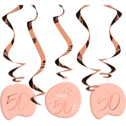 Feestbazaar Hangdecoratie Elegant Blush 50 jaar - 5 Stuks