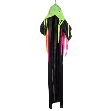 Feestbazaar Hangdecoratie Flying neon reaper (120cm)