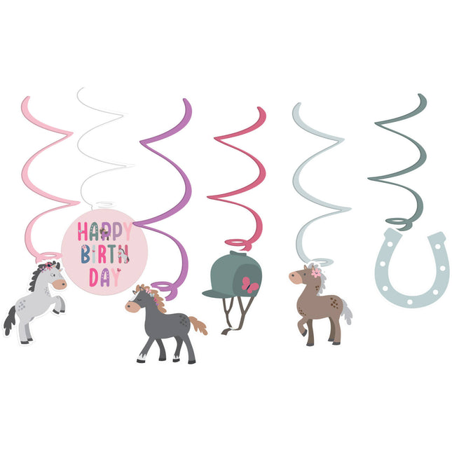 Feestbazaar Hangdecoratie Paarden Happy Horses (6st)