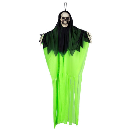 Feestbazaar Hangdecoratie Schedel Spook Neon assorti (90cm)