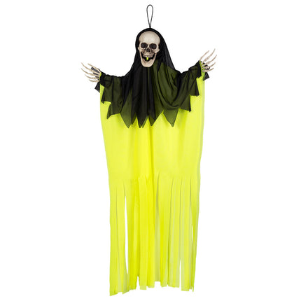 Feestbazaar Hangdecoratie Schedel Spook Neon assorti (90cm)