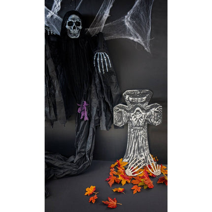 Feestbazaar Hangdecoratie Skelet "De Dood" Halloween (60x180cm)