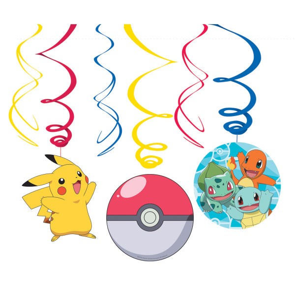 Feestbazaar Hangdecoratie Swirl Pokemon (6st)