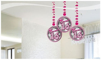 Feestbazaar Hangdecoratie Swirl Sweet 16