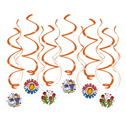 Feestbazaar Hangdecoratie Swirl Welkom Thuis Cartoon Holland (12st)