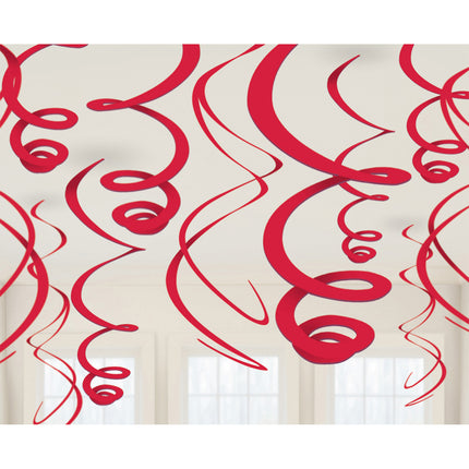Feestbazaar Hangdecoratie Swirls Appel Rood