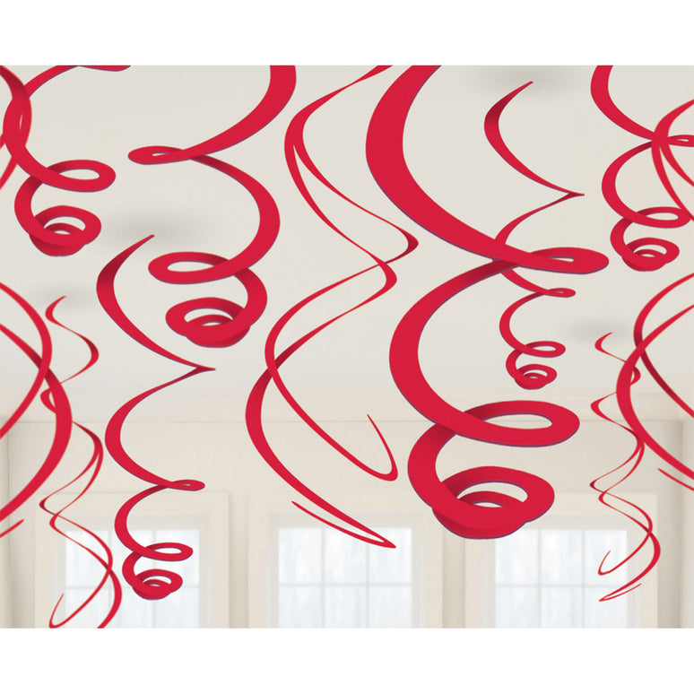 Feestbazaar Hangdecoratie Swirls Appel Rood