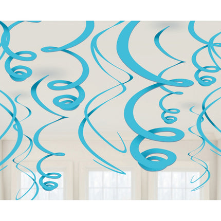 Feestbazaar Hangdecoratie Swirls Caribbean Blauw