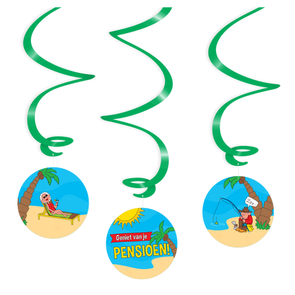 Feestbazaar Hangdecoratie Swirls Geniet Van Je Pensioen!
