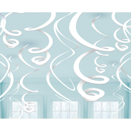 Feestbazaar Hangdecoratie Swirls IJswit