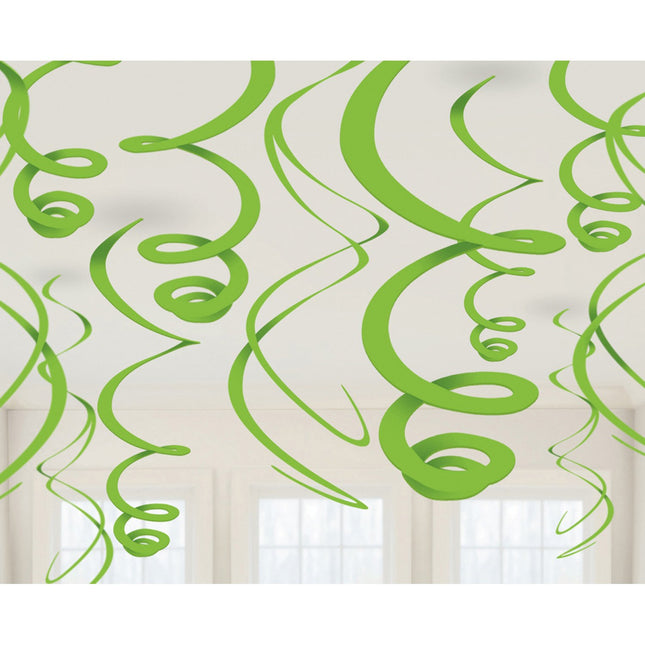 Feestbazaar Hangdecoratie Swirls Kiwi groen