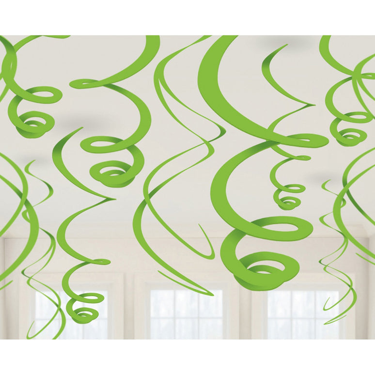 Feestbazaar Hangdecoratie Swirls Kiwi groen