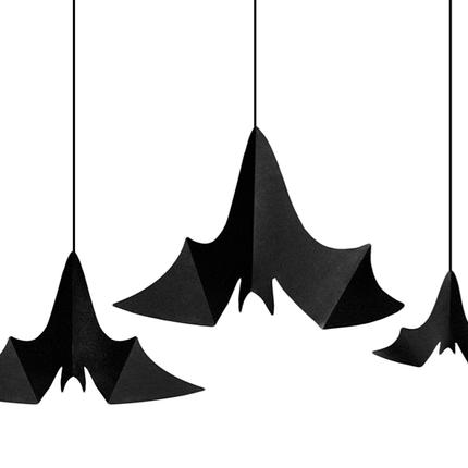 Feestbazaar Hangdecoratie Vleermuizen (3st)