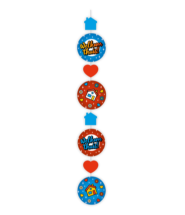 Feestbazaar Hangdecoratie Welkom Thuis Cartoon (1,2m)