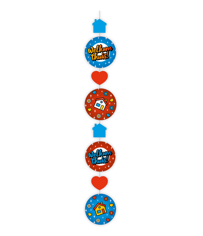 Feestbazaar Hangdecoratie Welkom Thuis Cartoon (1,2m)